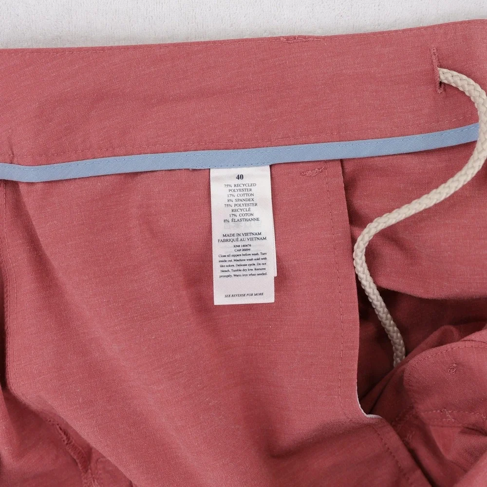 Faherty All Day Shorts Mens 40 Pink Performance Stretch Chino 9